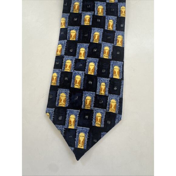 Villa Bolgheri Mens Silk Tie Vintage Made in‎ Italy Necktie Retro - Picture 2 of 8